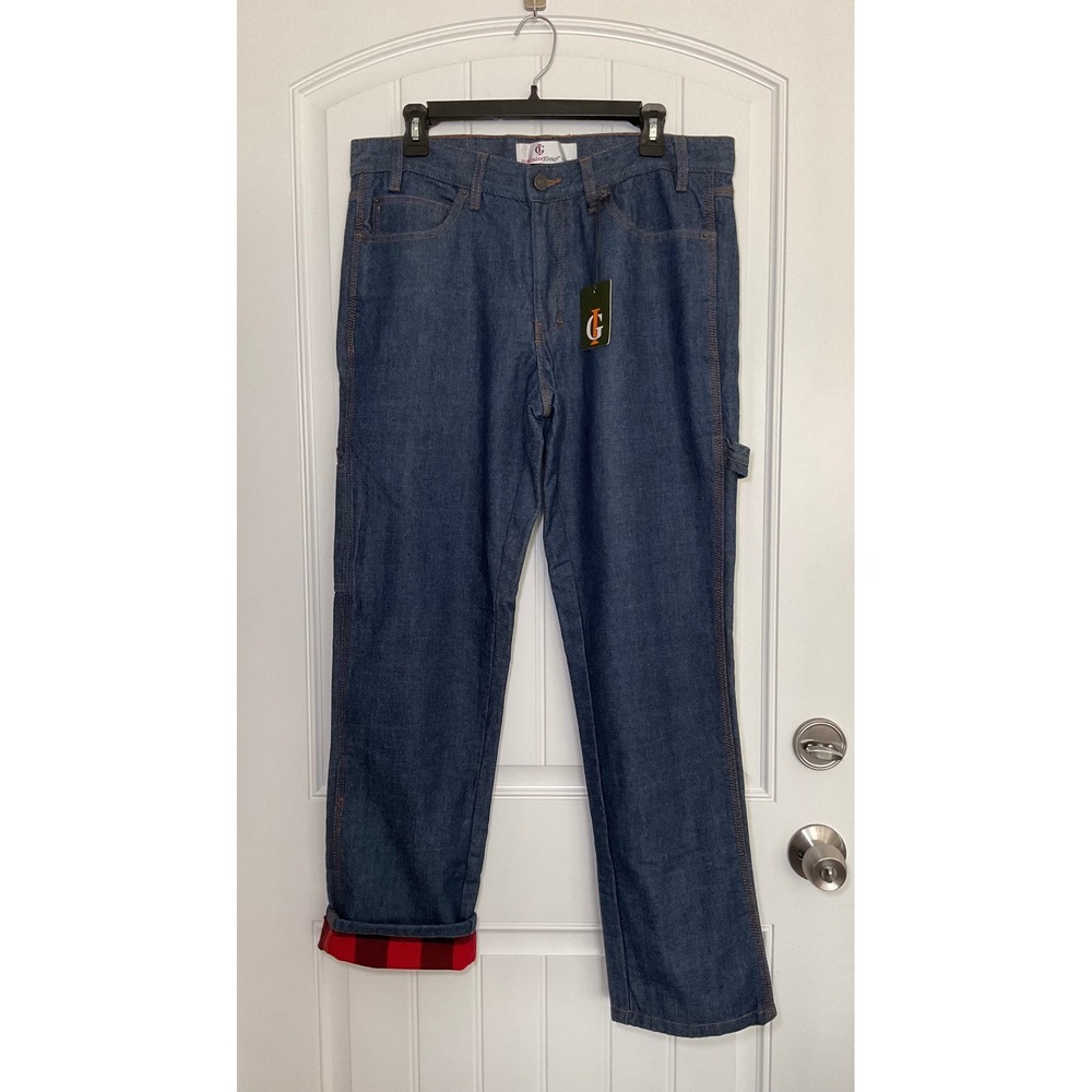 Insulated Gear Men's Carpenter Style Flannel‎ Lined Jeans Size 32x32 NWT